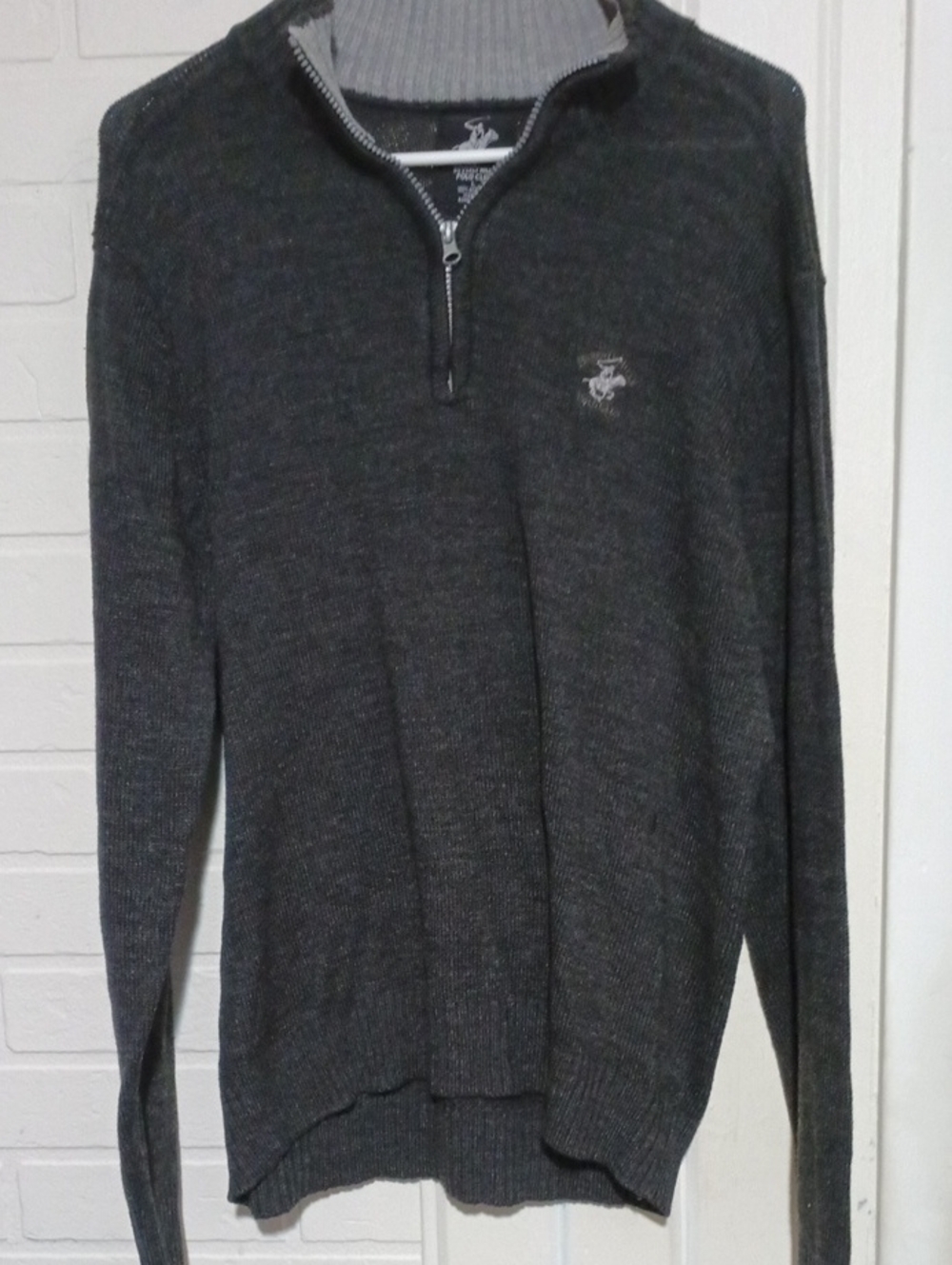 Unknown Brand Men's Charcoal Gray Quarter-Zip Sweater